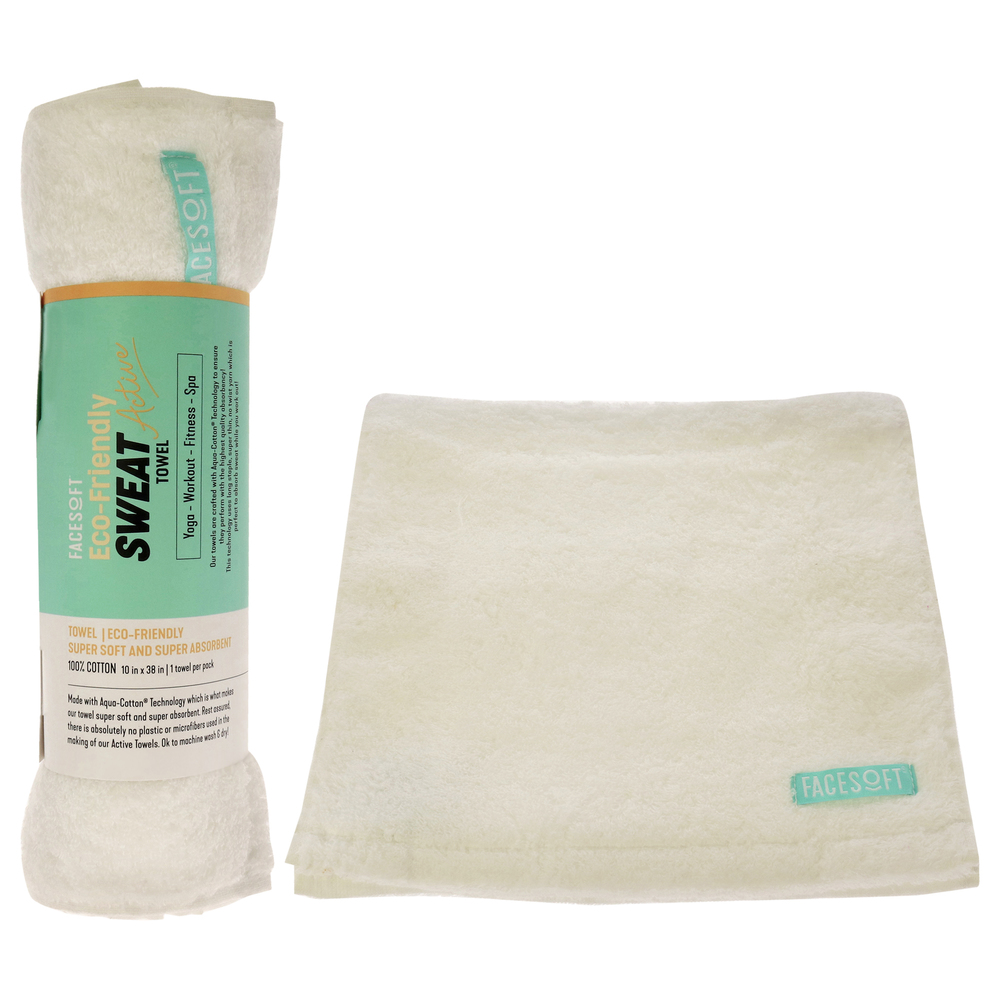 Eco Sweat Active Towel - White by Facesoft for Unisex - 1 Pc Towel